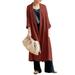 ZANZEA Ladies Lapel Cotton Linen Jacket Outwear Spring Autumn Long Cardigan Coats