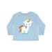 Inktastic Cute Little Unicorn, Unicorn With Rainbow Tail Toddler Long Sleeve T-Shirt Female