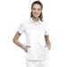 Cherokee Workwear Revolution Scrubs Top for Women Hidden Snap Front Collar Shirt WW669, L, White