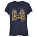 Mickey & Friends Minnie Mouse Cheetah Print Bow Signature Juniors Graphic T Shirt