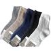 Lian LifeStyle Men's 2 Pairs Pack Extra Thick Cashmere Wool Socks stripped Size 7-10(Brown)