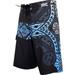 Hawaiian Island Creations (HIC) 21" Kanaha 8 Way Stretch Boardshorts, Black Sky, 36