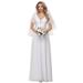 Ever-Pretty Womens Elegant Floral Lace Dress Maxi Formal Dress for Women 04604 White US10