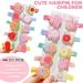 LNKOO Girls Hair Clips Barrettes, 20 pcs No-Slip Metal Lined Alligator Clips for Girls, Toddlers, Women - Fruit Printed Pattern Cute Candy Color Cartoon Patterns Hair Barrettes(Fruit& Lollipop)