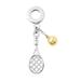 Shop LC 925 Sterling Silver 14K Yellow Gold Plated Tennis Racket Ball Charm Jewelry Birthday Gifts For Her Making Accessories Kit Parts
