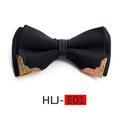 New Style Fashion Boutique Metal Head Bow Ties For Groom Men Women Butterfly Solid Bowtie Classic Gravata Cravat