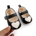 Meihuida Cute Baby Girls PU Leather Casual Shoes Heart Pattern Soft Sole Non-slip Footwear