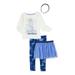 Frozen Baby and Toddler Girl's Long Sleeve Top, Tutu Skirt, Legging, and Headband 4 Piece Set (12M-5T)