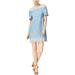 Maison Jules Womens Embroidered Shift Dress