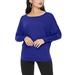Women's Casual Solid Long Sleeve Jersey Dolman Style Boat Neck Casual Tee Top S-3XL Made in USA