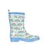 Hatley Kids Magical Rainbows Shiny Rain Boots (Toddler/Little Kid) Aqua