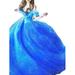 luethbiezx New Movie Scarlett Sandy Princess Dress blue Cinderella Costume Adult girls