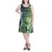 24seven Comfort Apparel Women's Plus Size Tie Dye Sleeveless Knee Length Dress