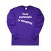 Dangling Participle White Text Long Sleeve T-Shirt