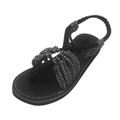 Clearance! Fashion Flat Shoes Women Shoes Open Toe Ankle Strap Knot Sandals Slipper Summer Beach Vacation Seaside Casual Shoes