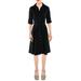 Hope & Harlow Womens Midi A-Line Shirtdress