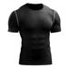 Men's Fitness Clothes Tights Sports Running Short-sleeved T-shirt Sweater Gym Coach Service Quick Dry Breathable T-shirt Navy 3XL