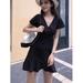 Yinrunx Summer Dresses For Women Dress For Women Dresses Womens Dresses Mini Dress For Women Casual Sexy Summer Autumn Dress Beach Irregular Short Dress Women V Neck Long Sleeve Dress