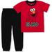 Sesame Street Elmo Jogger Set for Babies and Toddlers, Shirt and Pants Active Wear Set, Size 12M Red