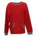 Cuddl Duds Women's Plus Sz 1X Fleecewear Pajama Top Red A371296