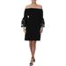 Lauren Ralph Lauren Womens Petites Cold Shoulder Mini Party Dress