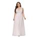 Ever-Pretty Womens Lace Appliques Plus Size Prom Dresses for Women 75442 White US14