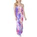 UKAP Summer Boho Kaftan Beach Dresses for Women Casual Party Holiday Long Dress Tie Dye Printed Strappy Maxi Dress Ladies Sexy Fashion Sundress