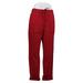 Cuddl Duds Women's Petite Pants Sz PM Comfortwear Lenth Slim Pull On Red A381697