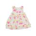 Marmellata Infant Baby Girls White Pink Flower Rose Dot Sundress Sun Dress