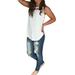 Boho Casual Tops Sleeveless Blouse For Women Sleeveless Tunic Baggy Casual Vest Asymmertrical Hem Summer Beach Party Tops Sexy Dance Sleeveless Tank Top For Ladies