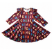 2020 Baby Spring Autumn Clothing Kids Toddler Baby Girls Long Sleeve Colorful Letter A line Dress Princess Christmas Party Dress