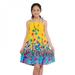 Bohemian Dress Kid Girl Suspenders Dress Summer Chiffon Beach Skirt Floral Print Dresses Spaghetti Strap Long Summer Beach Swing Dress
