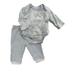 Infant Boys Blue Lamb Baby Outfit Layered Sheep 2 pc Bodysuit & Pants Set