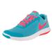 nike kids flex experience rn 5 (gs) chlorine blue/racer pink running shoe 6 kids us