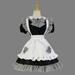 Lady Women Lace Long Sleeve Bowtie Cosplay Costumes Party Dress With Bow Gothic