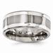 Edward Mirell Jewelry Collection Titanium with Sterling Silver Inlay 9mm Band Ring by Roy Rose Jewelry ~ Size 11