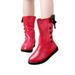 KidPika Winter Children Snow Boots Kids Shoes Bowknot PU Leather Boots Girls Warm Mid-Calf Boots Princess Waterproof Boots