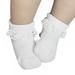 Baby-Girls Eyelet Frilly Lace Socks,Newborn/Infant/Toddler/Little Girls (White S)