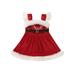 Bmnmsl Baby Girls Christmas Romper Dress Fly Sleeve Sequins Romper Dress