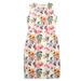 Mommy&Me One Piece Flower Leaf Print Summer Dress Family Matching Round Neck Sleeveless Pencil Dress Flare Dress