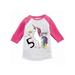 Awkward Styles Birthday Girl Toddler Raglan Unicorn Jersey Shirt 5th Birthday Unicorn Gifts for 5 Year Old Girl Cute Unicorn Rainbow Outfit 5th Birthday Party for Girls Unicorn Birthday Party Shirt