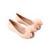 Woobling Womens Bowknot Dance Flat Shoe Ladies Jelly Shoes Slip-ons Dolly Shoes