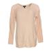 H by Halston Women's Sweater Sz XS Scoop-Neck w/ Sleeve Detail Pink A310032