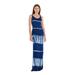 Riviera Sun Tie Dye Braided Strap Long Dresses 25003 (3X, Dark Blue Tie Dye)