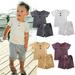 Summer Kids Baby Outfit Set Toddler Boy T-shirt Short Pants 2Pcs Outfit Set