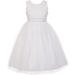 Big Girls' Shiny Glitter Sparkle Waist Belt Flowers Girls Dresses White Size 12