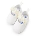 Zupora Infant Baby Girls Princess Dress Shoes Elastic Bowknot Cute Little Flowers Soft Sole Non-slip Toddler Girls First Walkers