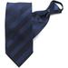 Jacob Alexander Men's Solid Color Tonal Stripe Clip-On Neck Tie - Navy