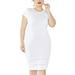 Sexy Dance Womens Stretch Plus Size Slim Fit Dress Knee Length Comfort Soft Dress Summer Crew Neck Casual Party Cocktail Dress