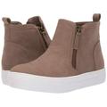 Not Rated Womens MIA Tina Zip-Up Platform Sneaker Ankle Bootie (Taupe, 9.5)